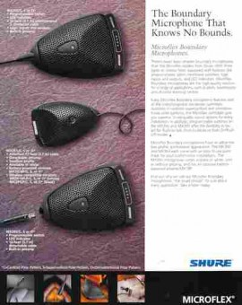 Буклет Shure The Boundary Microphone That Knows no bounds, 55-1308, Баград.рф